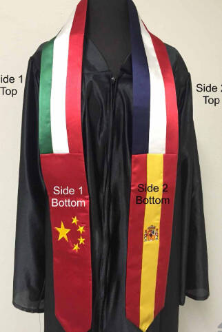 Four country graduation sash